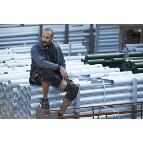 6142 Pantalones pirata de trabajo elásticos bolsillos flotantes AllroundWork Gris Acero/Negro